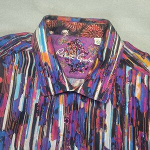Robert Graham Mt. Crumpet Abstract-Print Sport Shirt Men's 2XL
